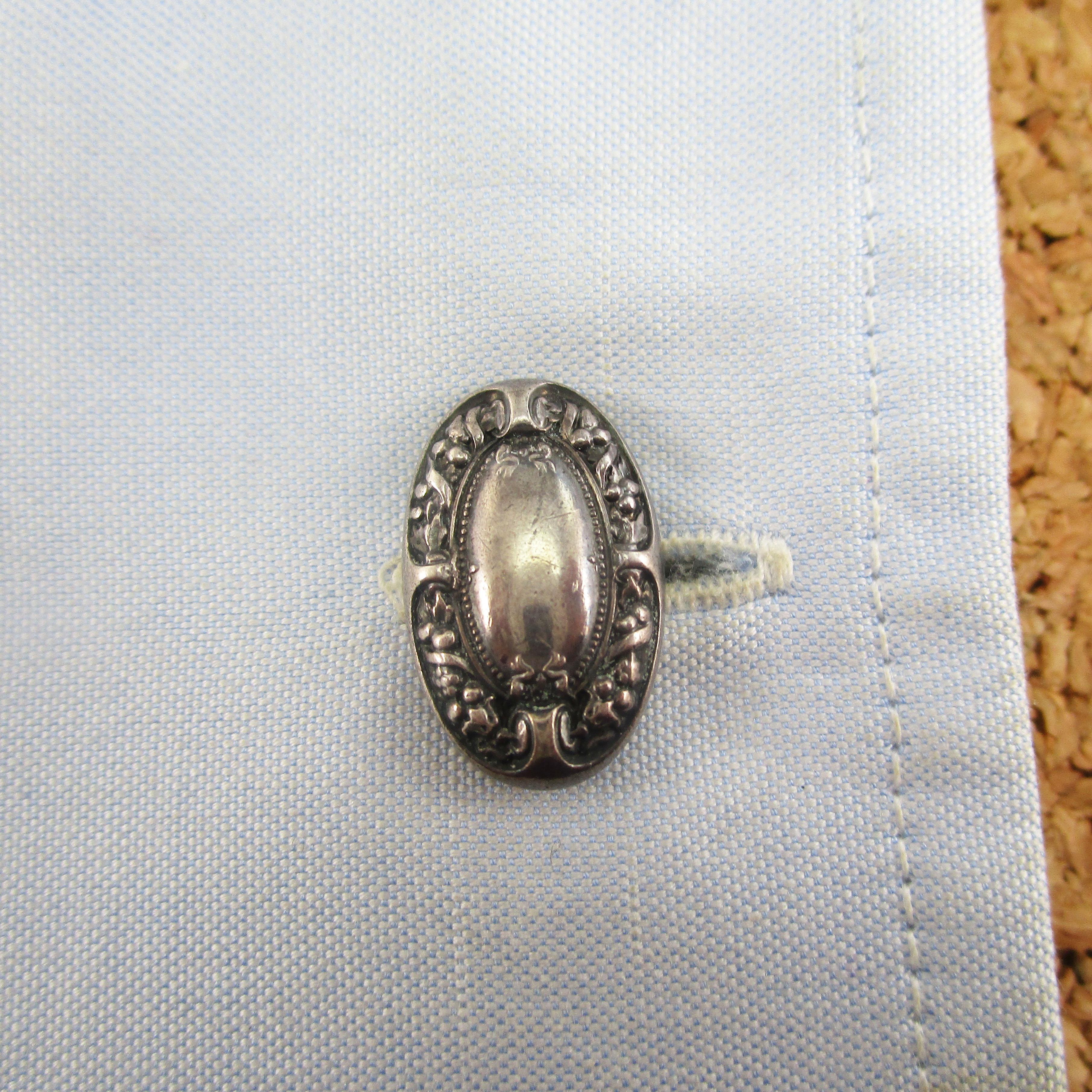 1869 Gorham Sterling Silver Cufflinks In Good Condition For Sale In Lexington, KY