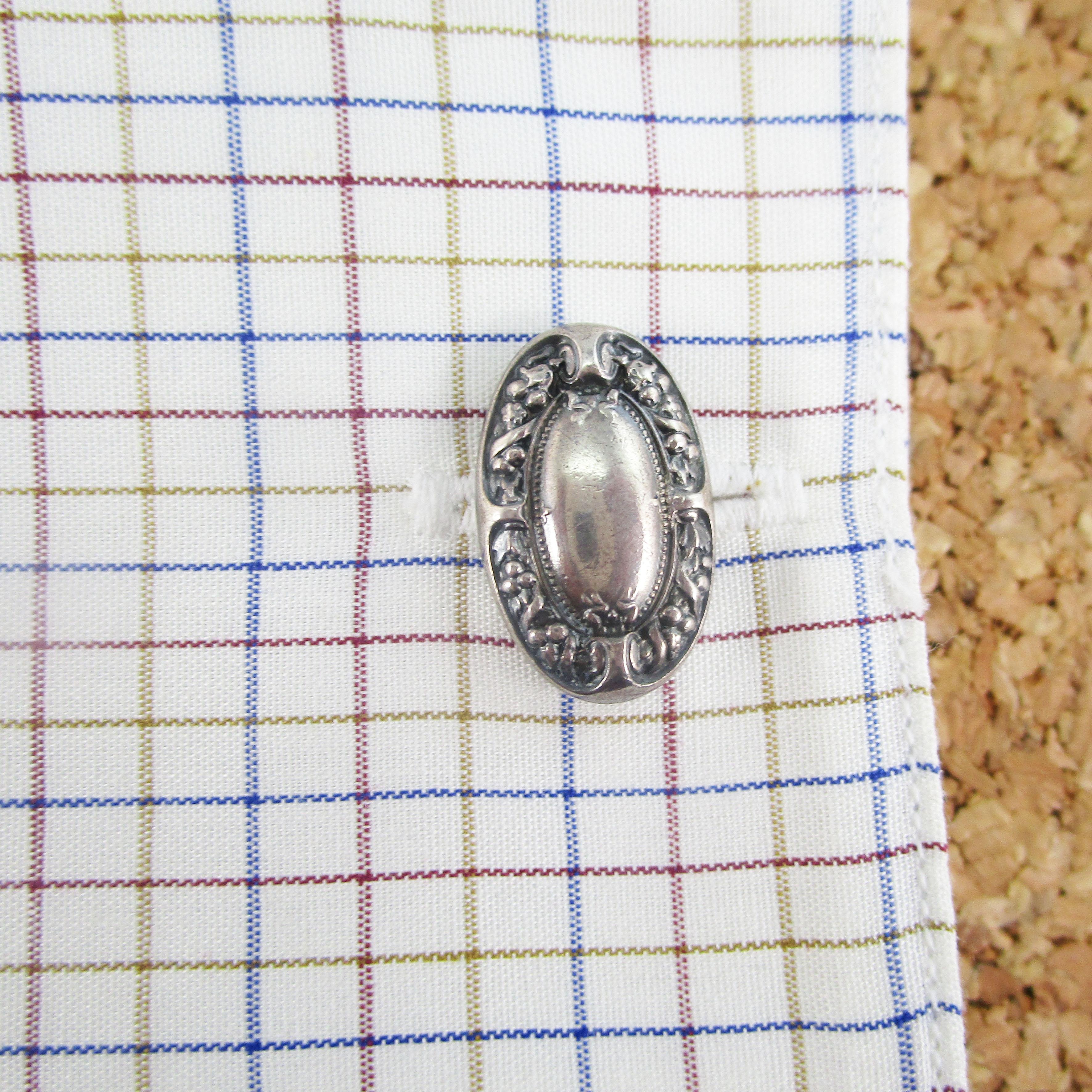 1869 Gorham Manschettenknöpfe aus Sterling Silber im Angebot 1
