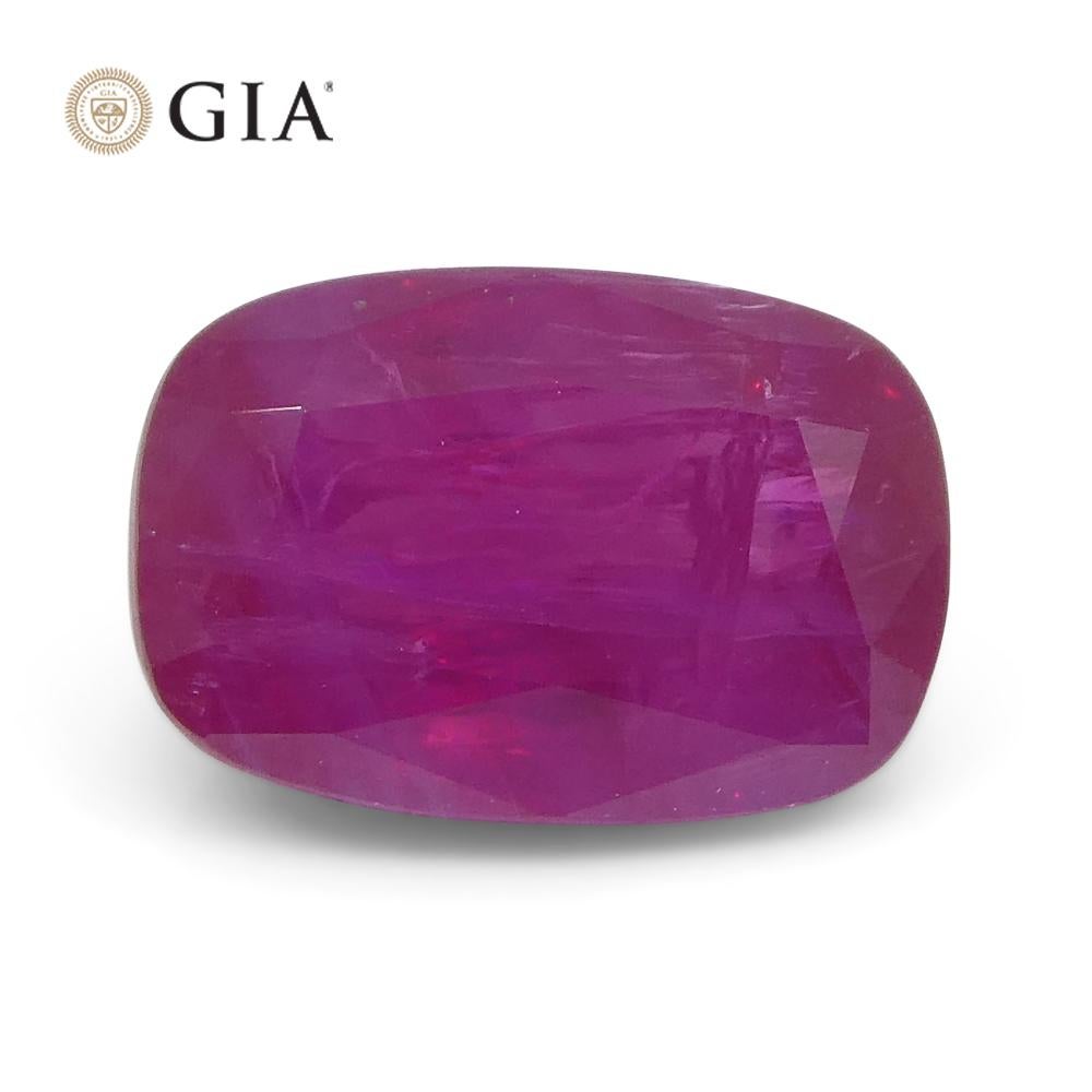 1.86ct Cushion Purplish Red Ruby GIA Certified Vietnam Unheated In condizioni Nuovo in vendita a Toronto, Ontario