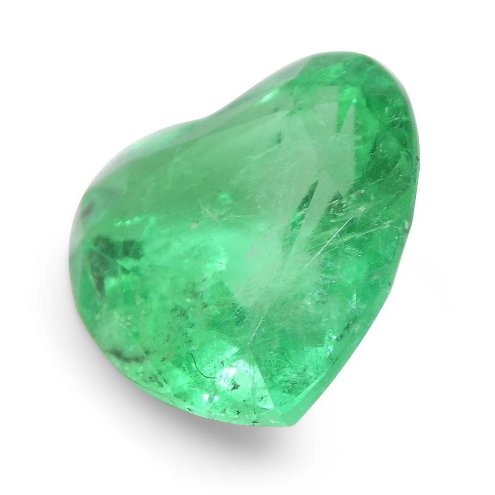 1.86ct Heart Green Emerald from Colombia For Sale 6