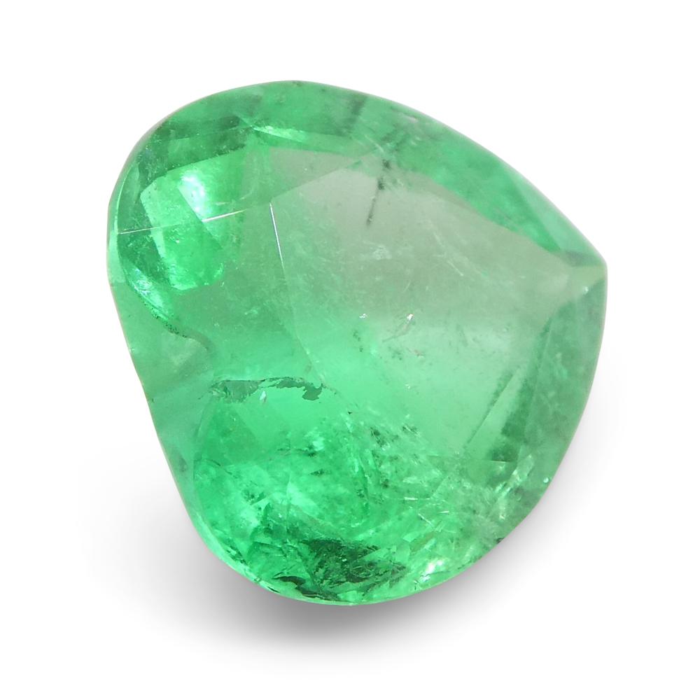 1.86ct Heart Green Emerald from Colombia For Sale 9