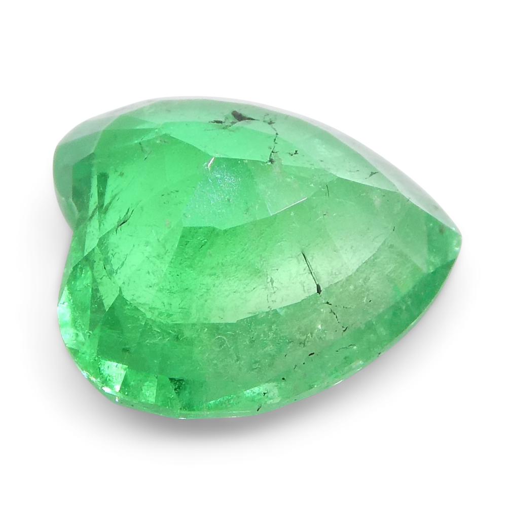 1.86ct Heart Green Emerald from Colombia For Sale 11