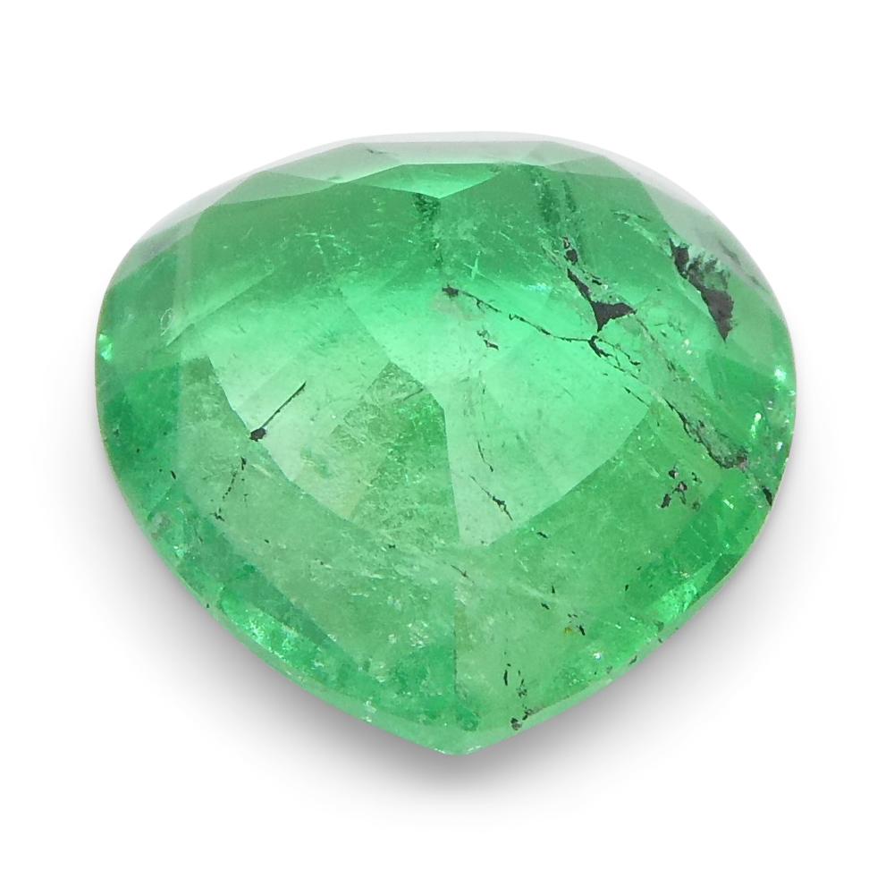 1.86ct Heart Green Emerald from Colombia For Sale 12