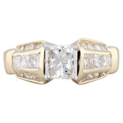 1.86ctw Diamond Engagement Ring 14k Yellow Gold Size 7 Princess Cathedral