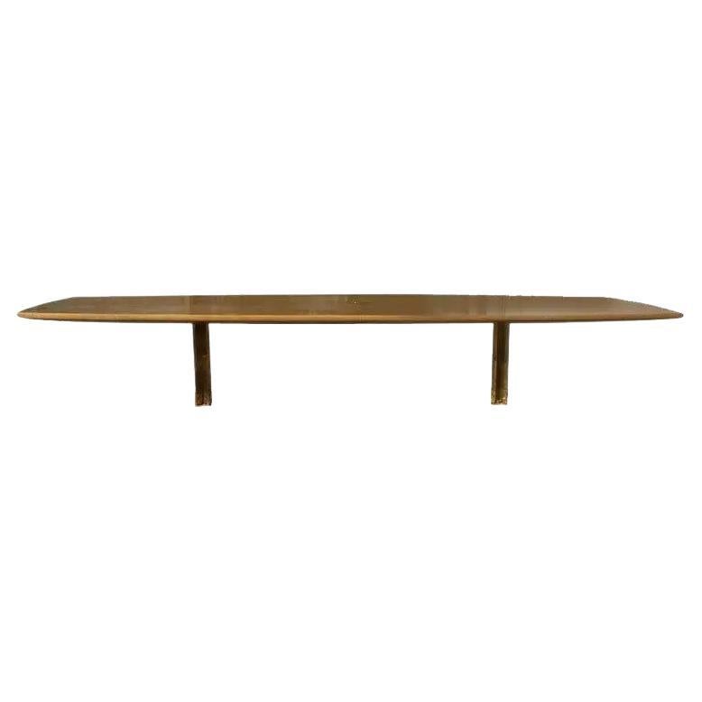  186”x60” Vintage Birdseye Maple Zographos Conference Table For Sale