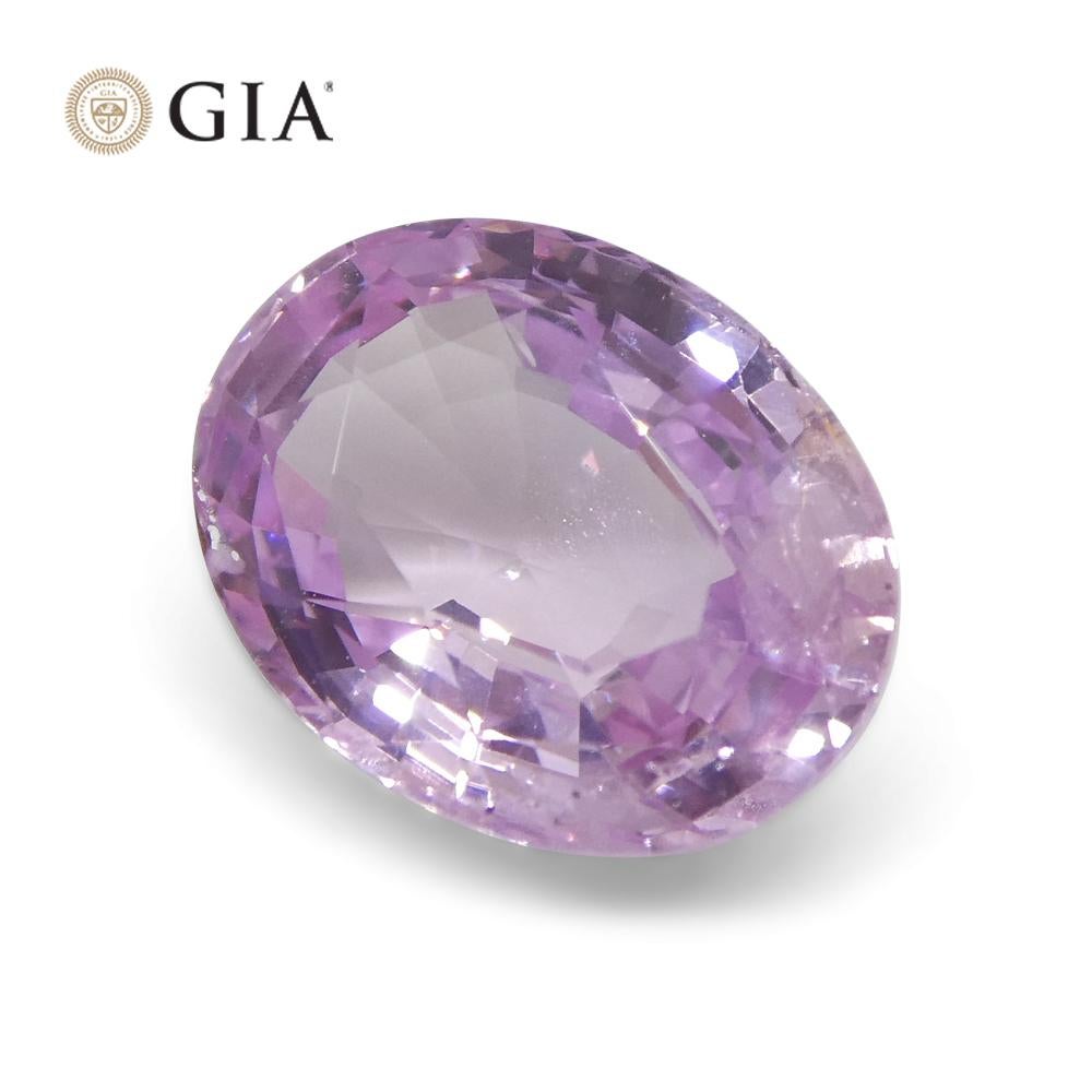 1.87 Carat Pastel Pink Sapphire Oval GIA Certified Sri Lanka For Sale 7
