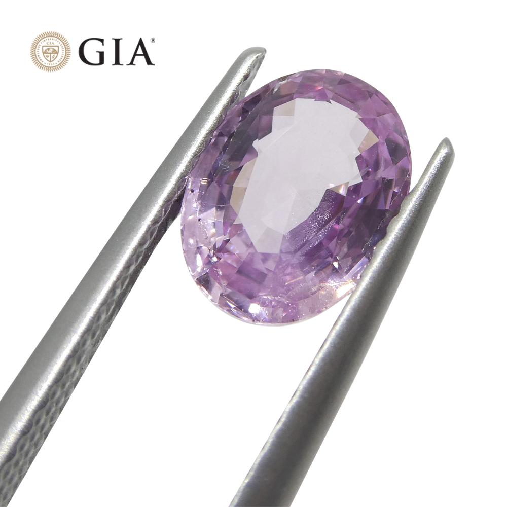 1.87 Carat Pastel Pink Sapphire Oval GIA Certified Sri Lanka In New Condition For Sale In Toronto, Ontario