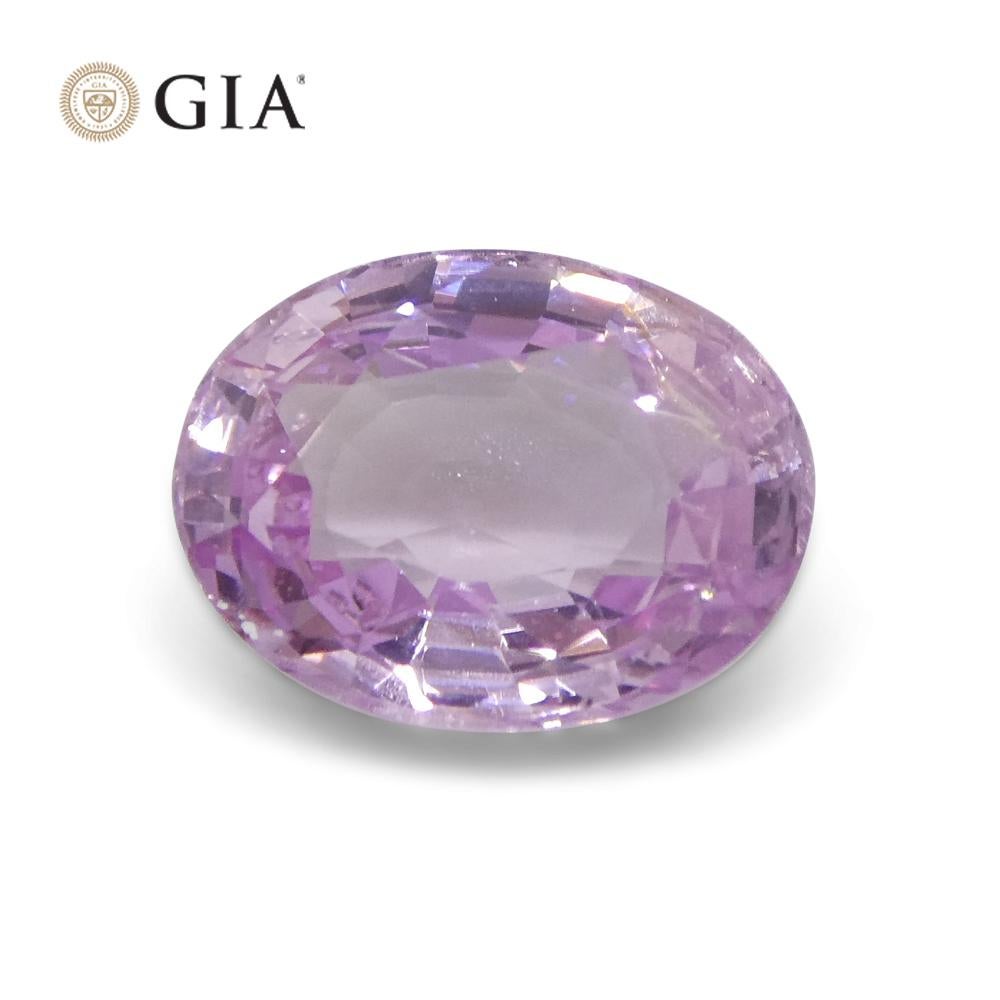1,87 Karat Pastellrosa Saphir Oval GIA zertifiziert Sri Lanka im Angebot 2