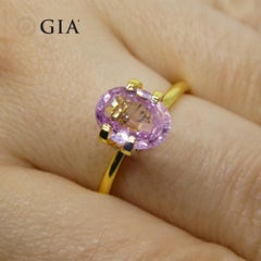 1,87 Karat Pastellrosa Saphir Oval GIA zertifiziert Sri Lanka