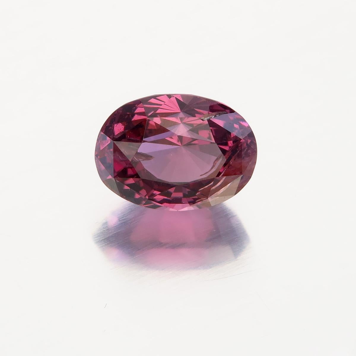 1.87 Carat Pink Spinel from Sri Lanka
Shape: Oval
Cutting Style: Faceted Brilliant Modified Step
Dimensions: 8.10 x 5.95 x 5.06 mm
Color: Pink intense saturation with a medium tone
Weight: 1.87 Carat
No Heat or treatment
Lotus report: 7965-2587
Sri