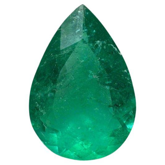 1.87 Carat Rich Green Colombian Emerald - Pear-Cut May Birthstone Gem