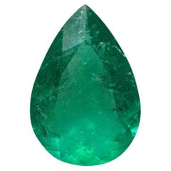 1.87 Carat Rich Green Colombian Emerald - Pear-Cut May Birthstone Gem