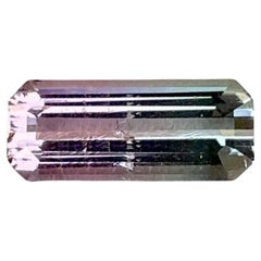 1.87 carats Perfect Bicolor Tourmaline Stone Emerald Cut Afghan Gemstone