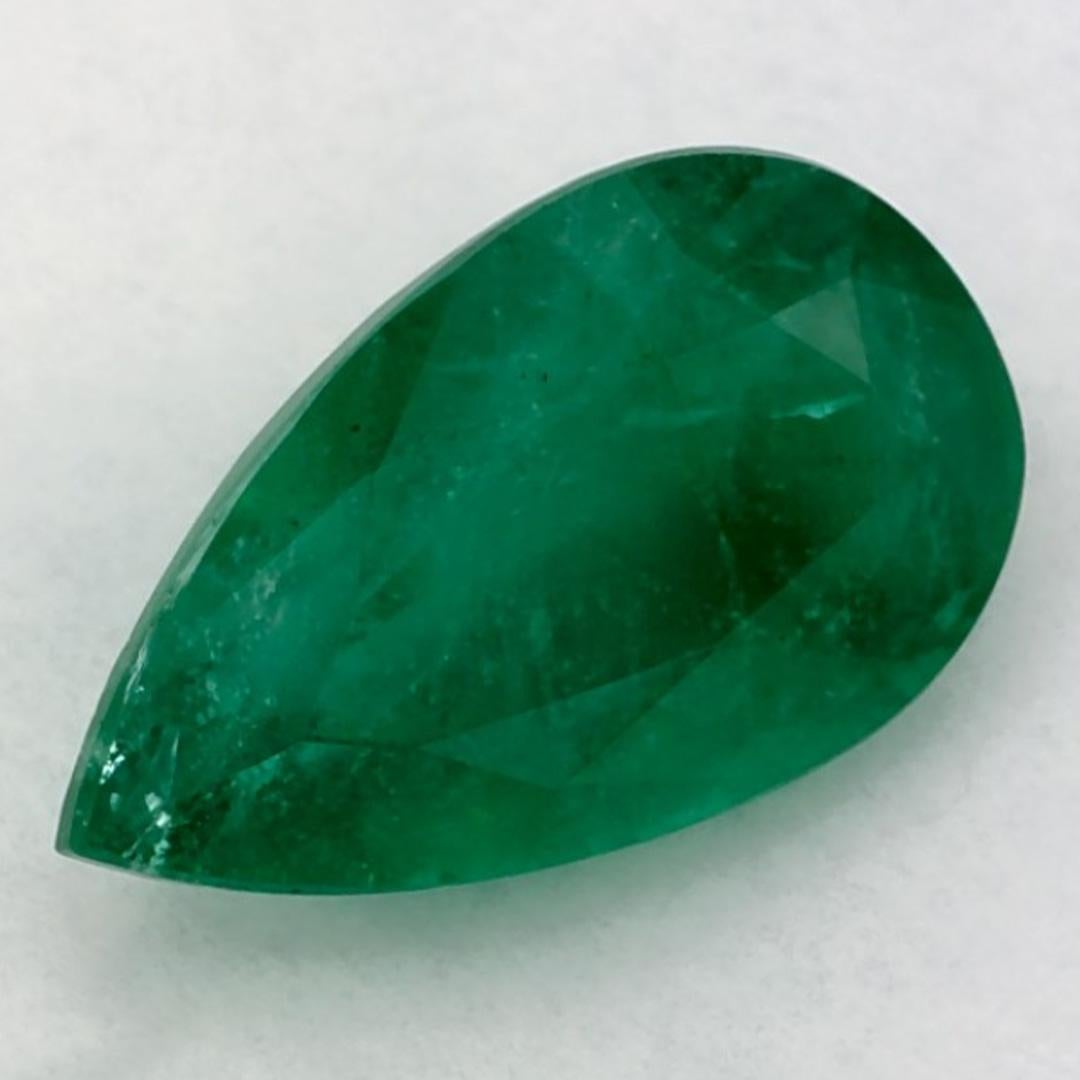 Taille poire 1.87 Ct Emerald Pear Loose Gemstone (pierre précieuse en vrac) en vente
