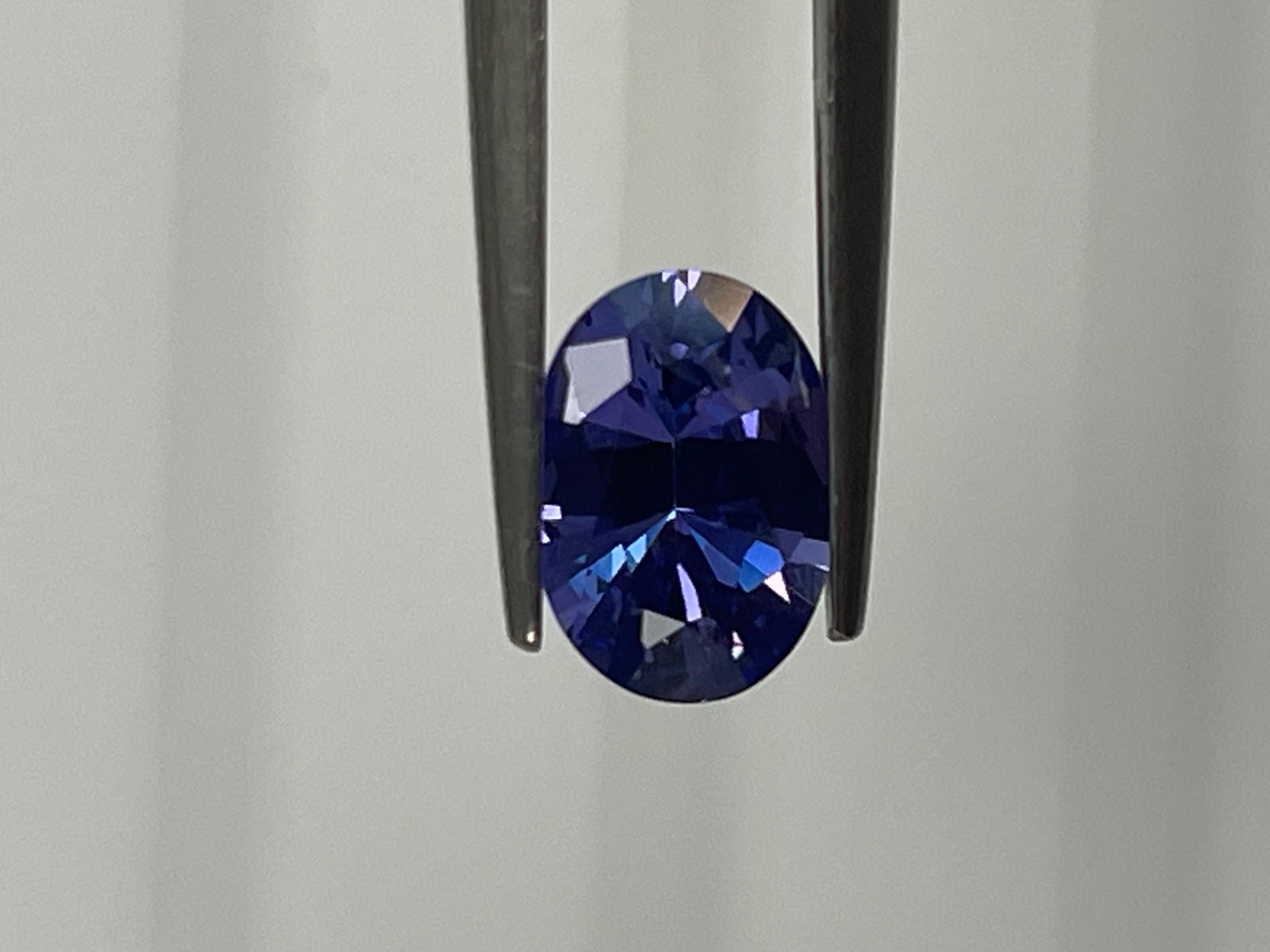 Oval Cut 1.87 Ct Natural No Heat Oval Purple sapphire  For Sale