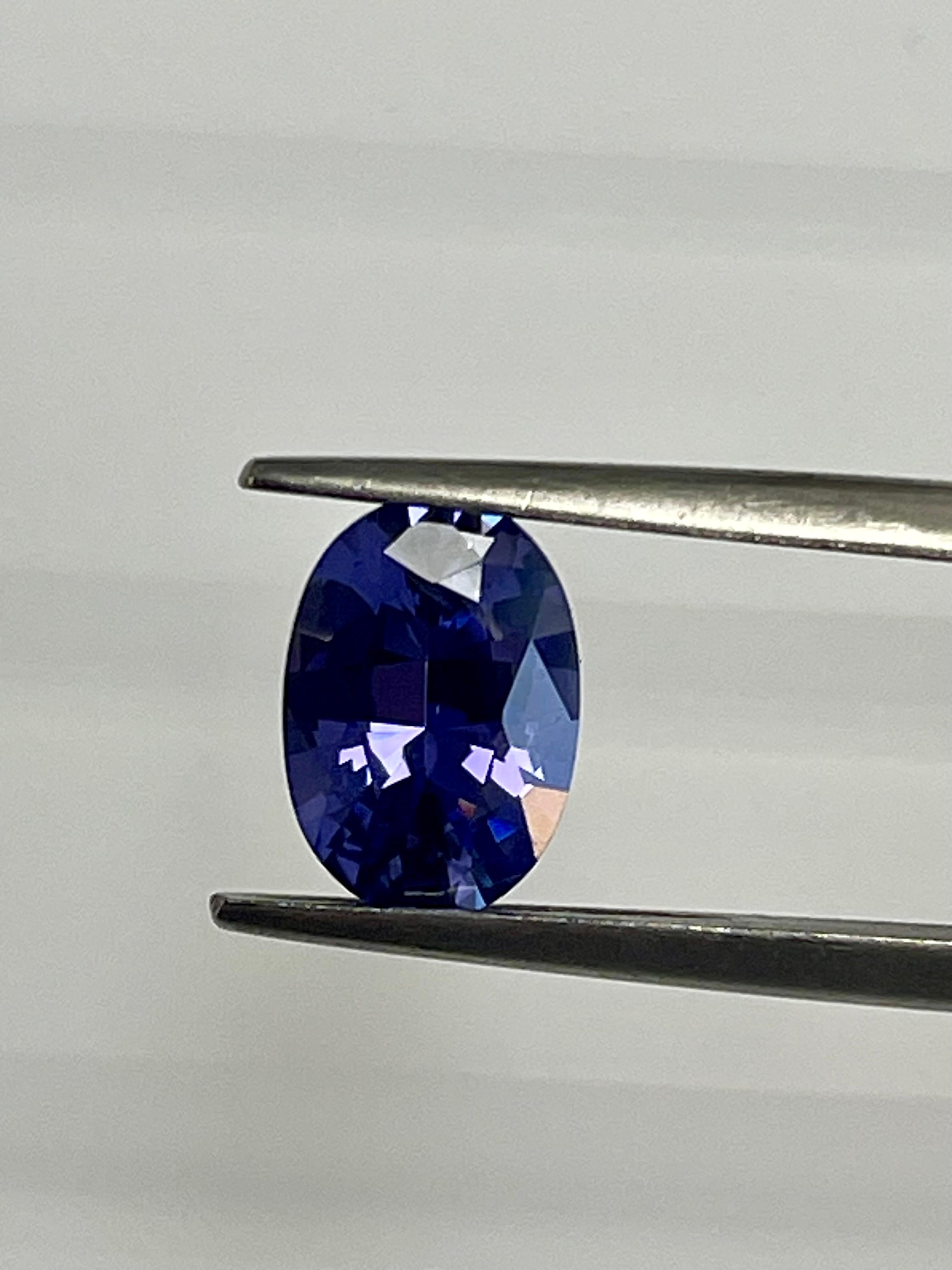 1.87 Ct Natural No Heat Oval Purple sapphire  In New Condition For Sale In New York, NY