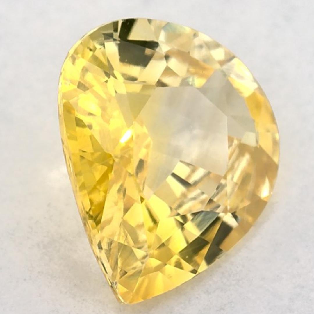 Taglio a goccia 1.87 carati di zaffiro giallo a forma di pera sciolto in vendita