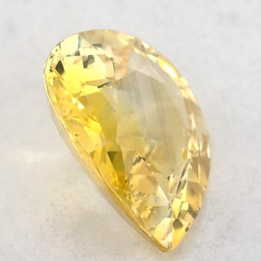 1.87 carati di zaffiro giallo a forma di pera sciolto in vendita 2