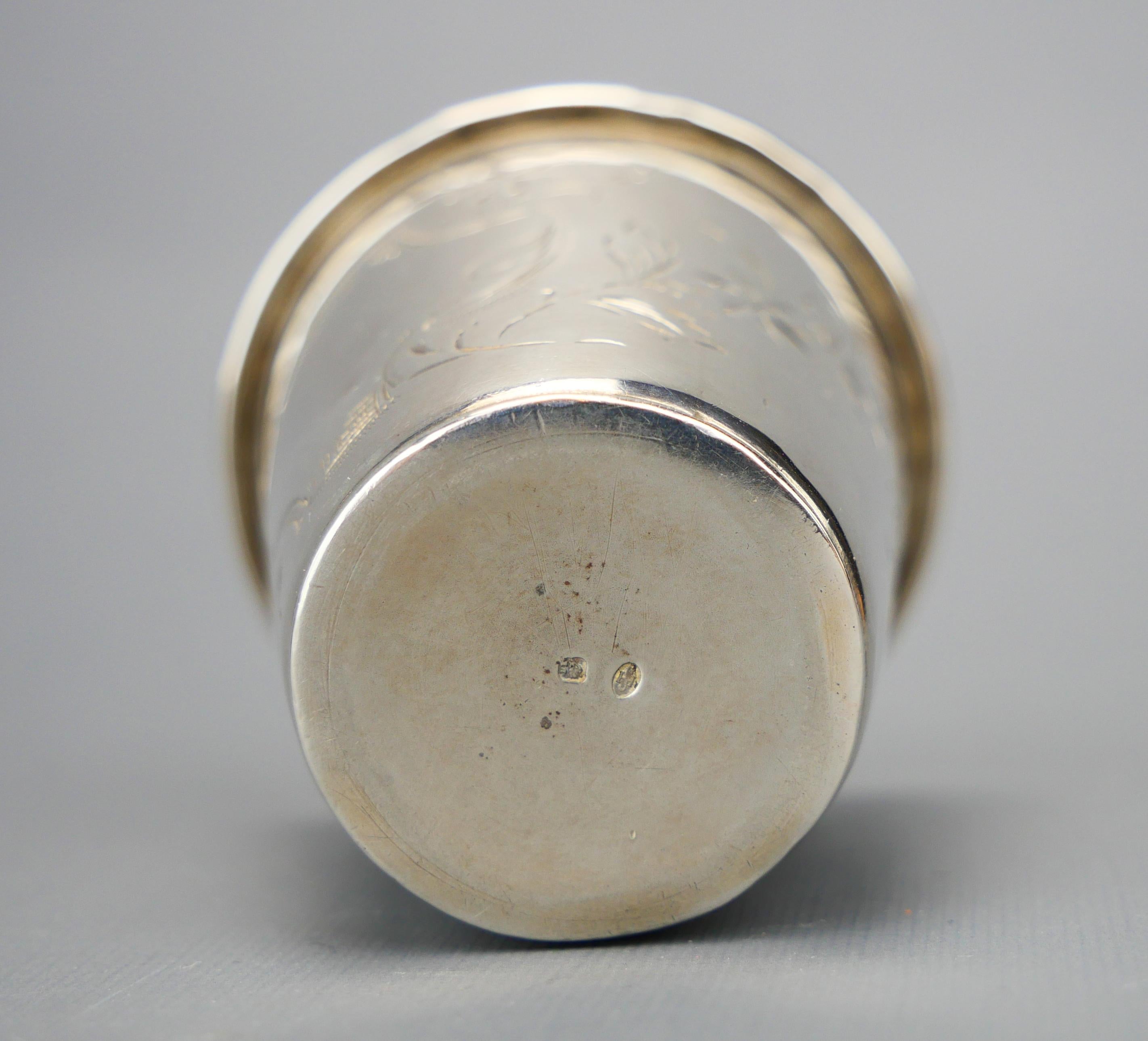 1870-1900 Quattro antichi bicchieri da vodka in argento Sterling 84/ 76 grammi in vendita 15