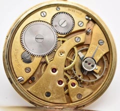 1870 - 1920 Monte Ancre 14ct Gold 15 Jewels Swiss Made Pocket Watch Open Faced