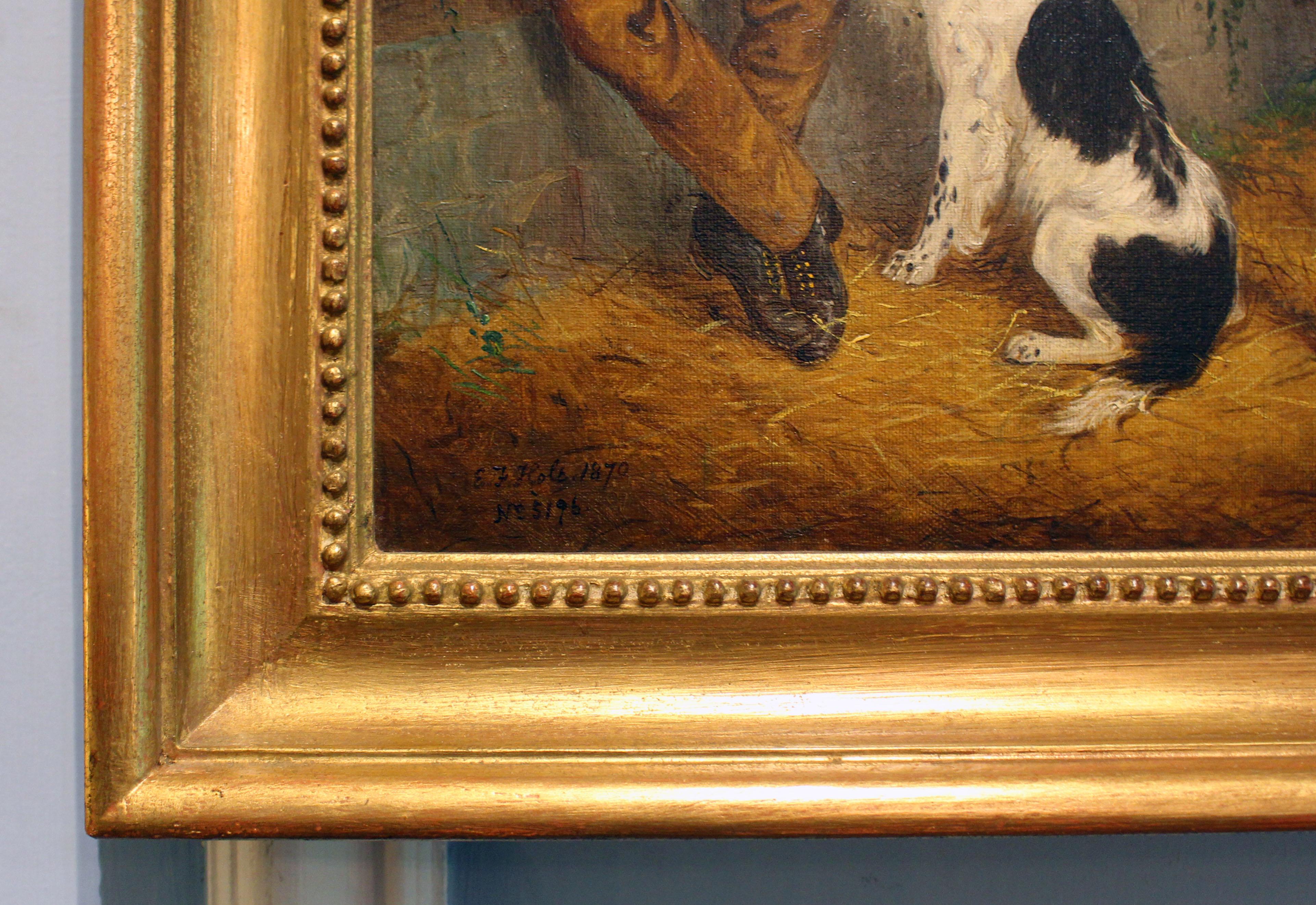 Pintura firmada y fechada en 1870 de 