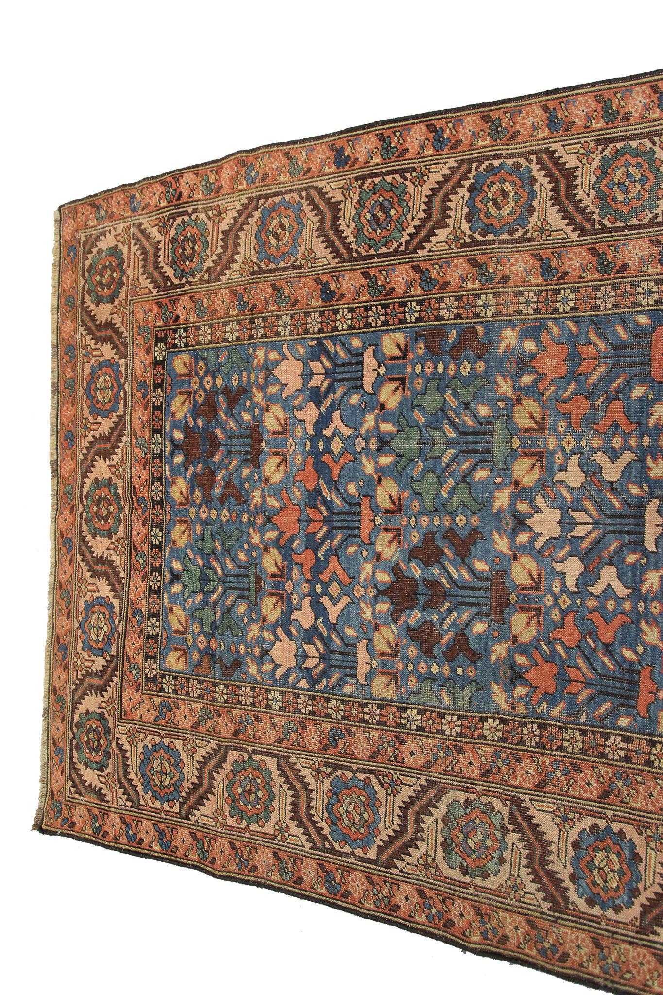 Hand-Knotted 1870 Antique Serapi Rug Antique Bakhshayesh Rug Handmade Serapi For Sale