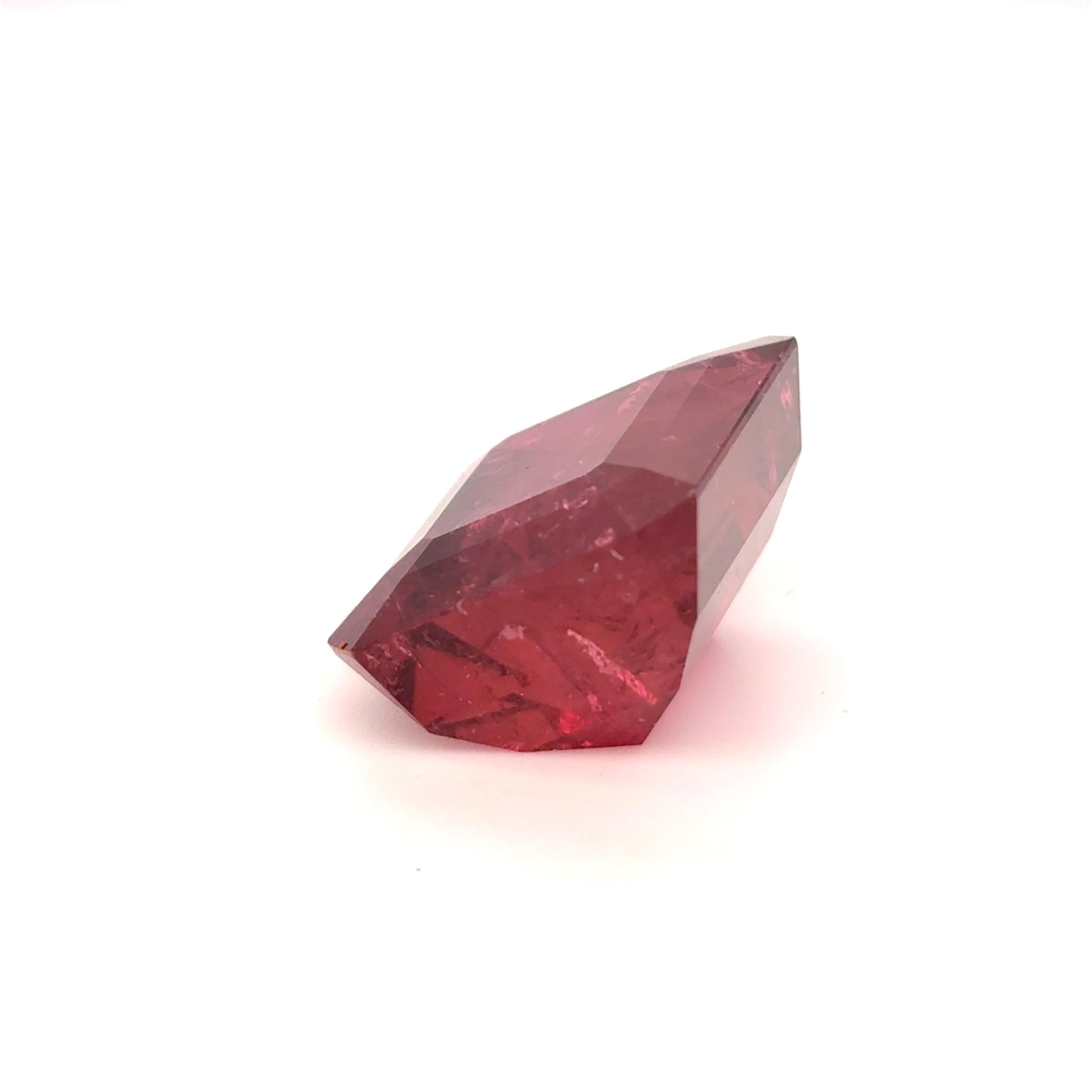 Pierre précieuse en rubellite taille octogonale 18,70 carats en vente 5