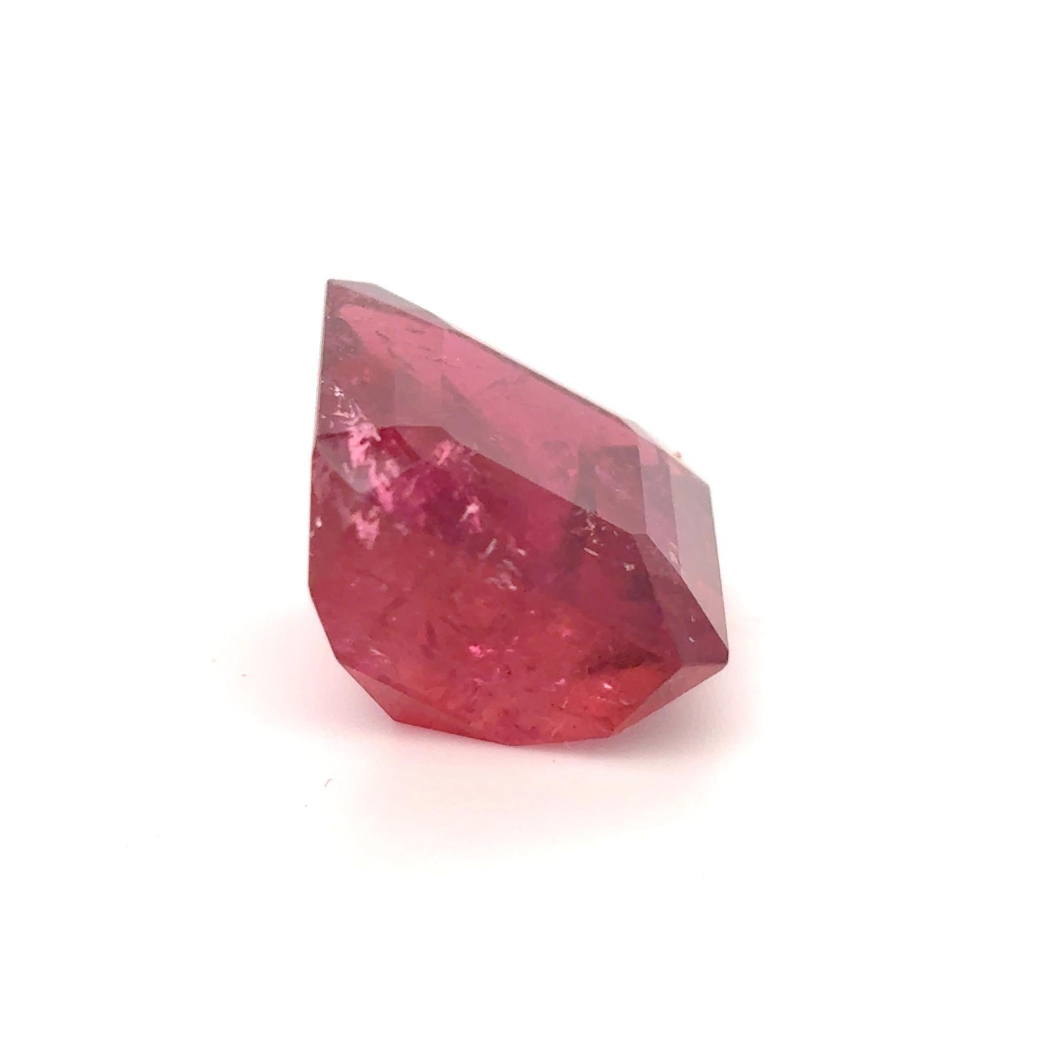 Pierre précieuse en rubellite taille octogonale 18,70 carats en vente 10