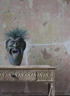 1870 Cast Iron & Cream Painted Gothic Christopher Dresser Coalbrookdale Table