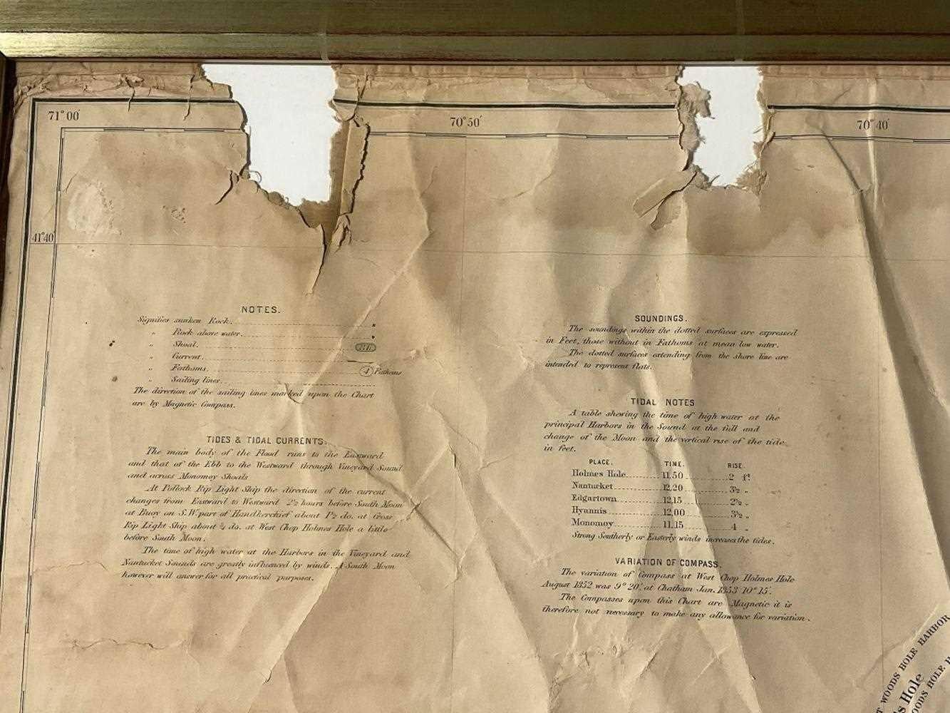 Papier Tableau de Martha's Vineyard And Nantucket de 1870 en vente