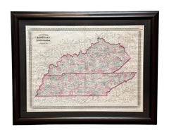 1870 "Johnson's Kentucky and Tennessee" Published by A. J. Johnson