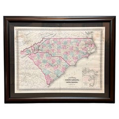 1870 "Johnson's North Carolina and South Carolina" publié par A. J. Johnson