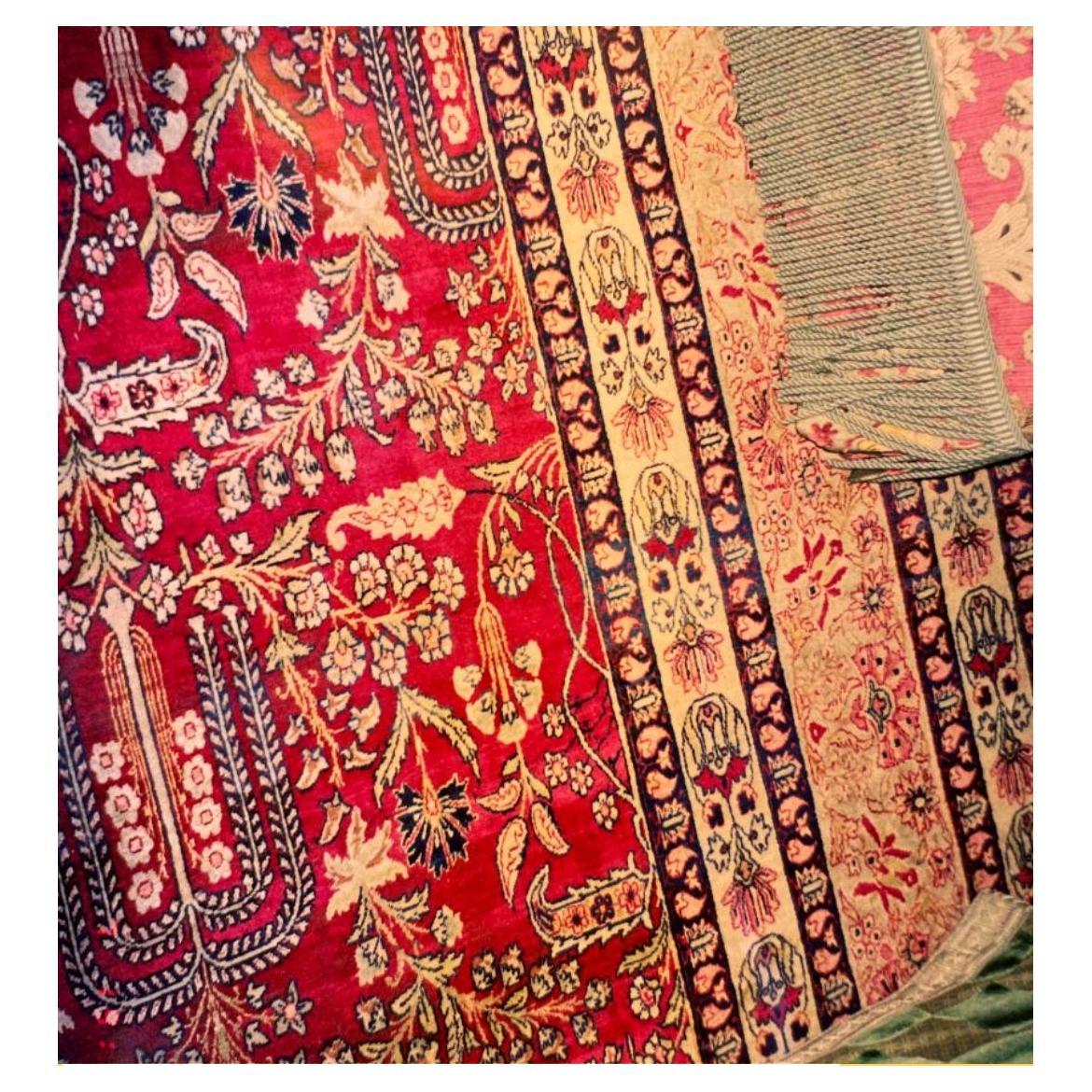 1870 Lavar Kerman Handmade Rug For Sale