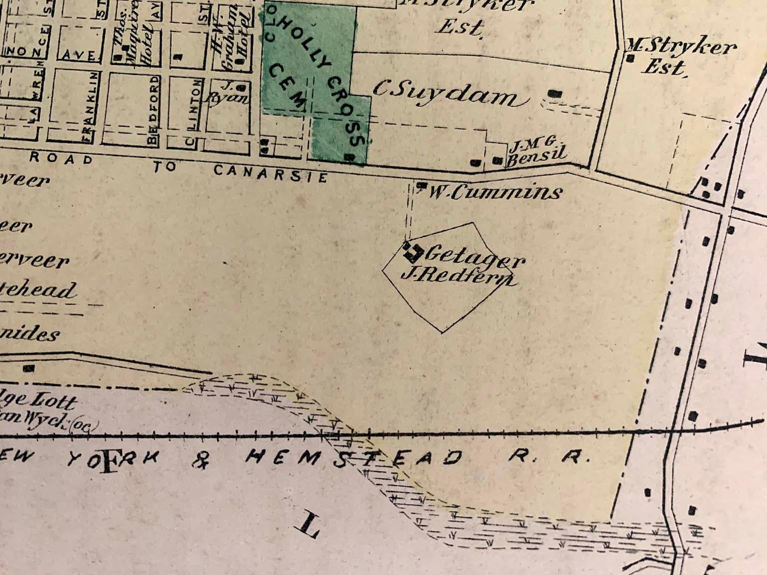 Eine erstaunliche antike 1870 Karte Flatbush Brooklyn New York, Hand Aquarell, umfasst Prospect Park in Brooklyn und Flatbush Village. Ungerahmt und in sehr gutem Zustand für sein Alter von 150 Jahren.