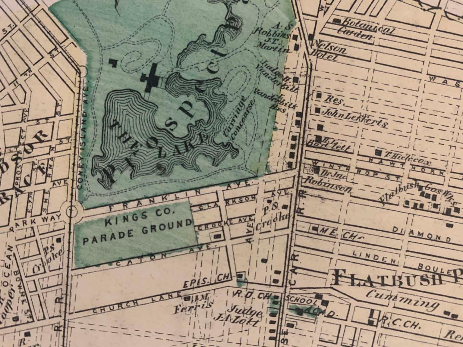1870 Karte Flatbush Brooklyn New York (amerikanisch) im Angebot