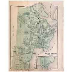 1870 Map of Greenport Long Island New York