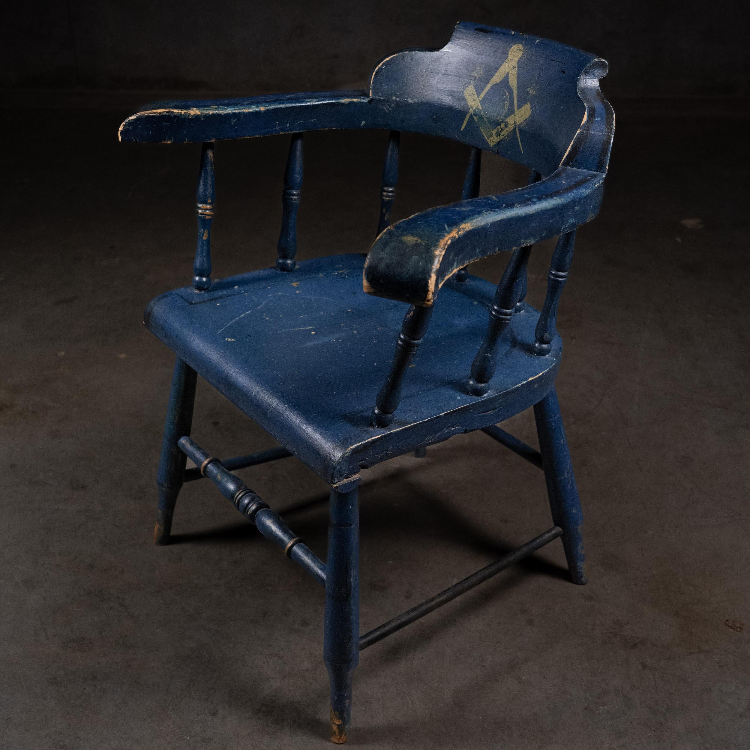 Stile impero set di quattro poltrone massoniche windsor 