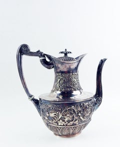 1870 Sheffield Silver Tea & Coffee Pots - a Pair