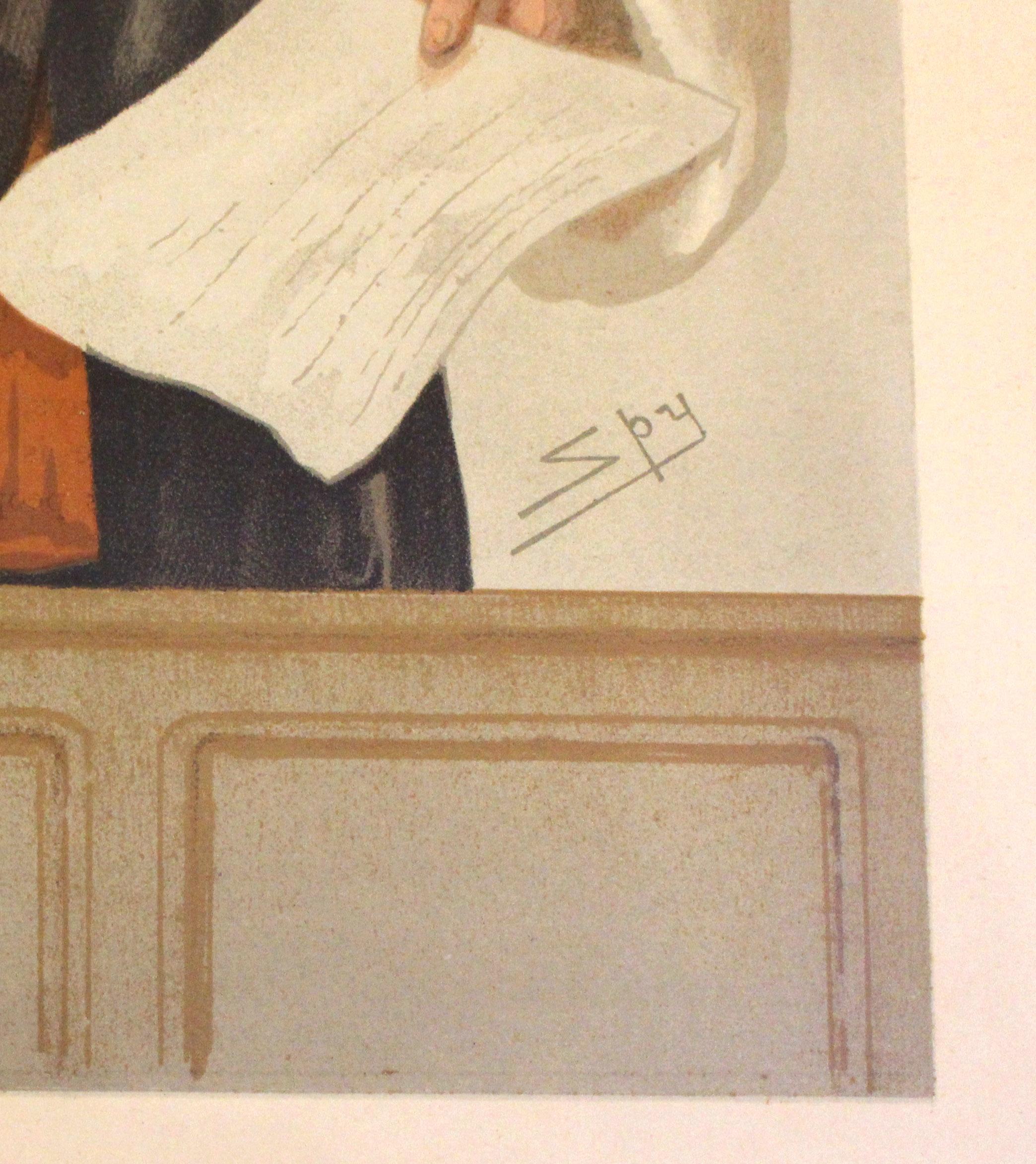 Lot de 6 tirages Spy & Ape de Vanity Fair «dges » des années 1870 et 1880 encadrés en vente 2