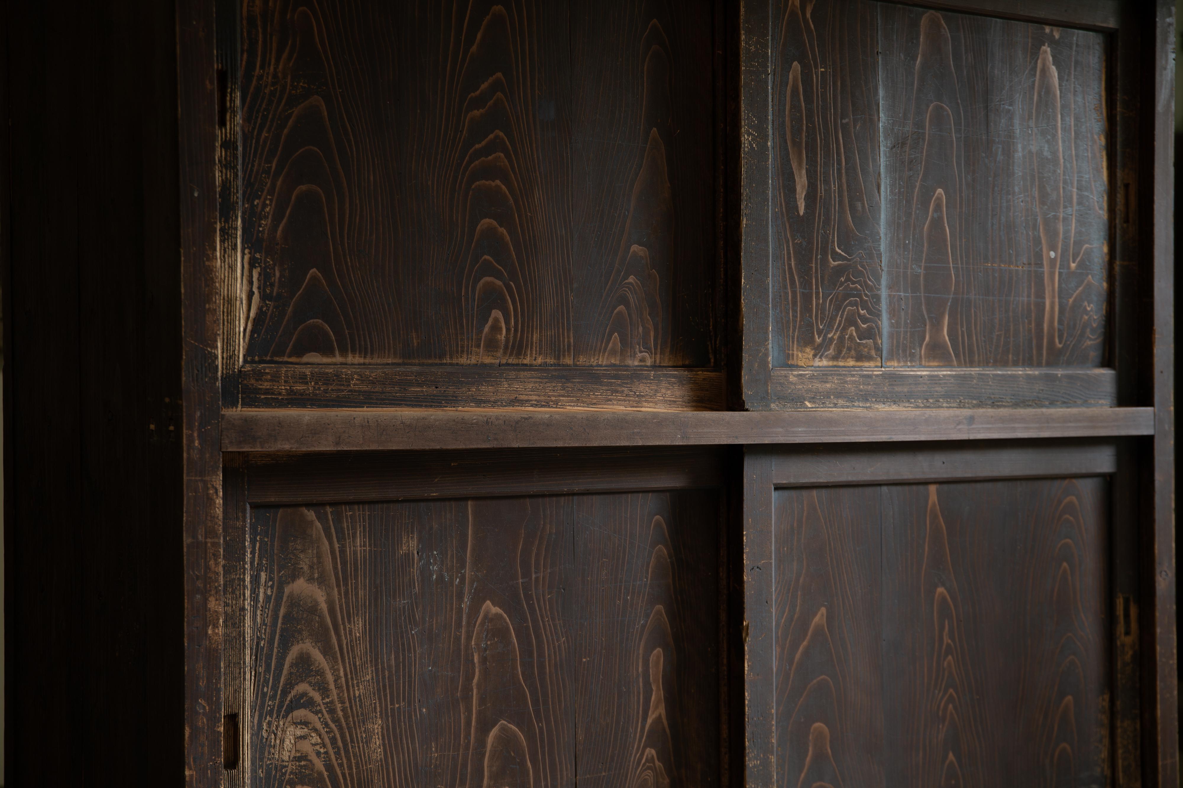 Wood 1870s-1900s Japanese antique large Mizuya tansu chest. wabi sabi primitive For Sale