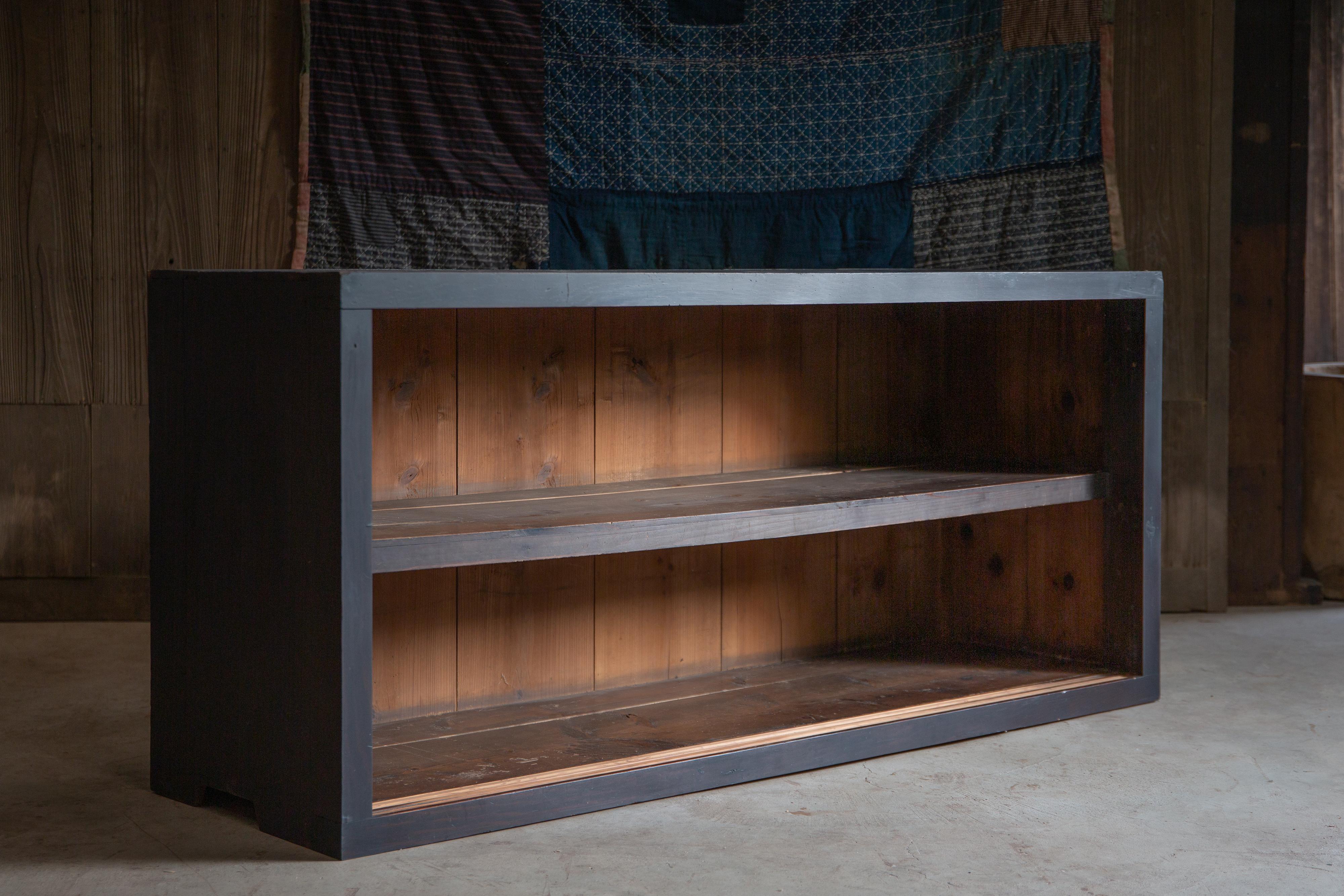 1870s-1900s Japanese antique Mizuya tansu chest sideboard wabi sabi primitive For Sale 8