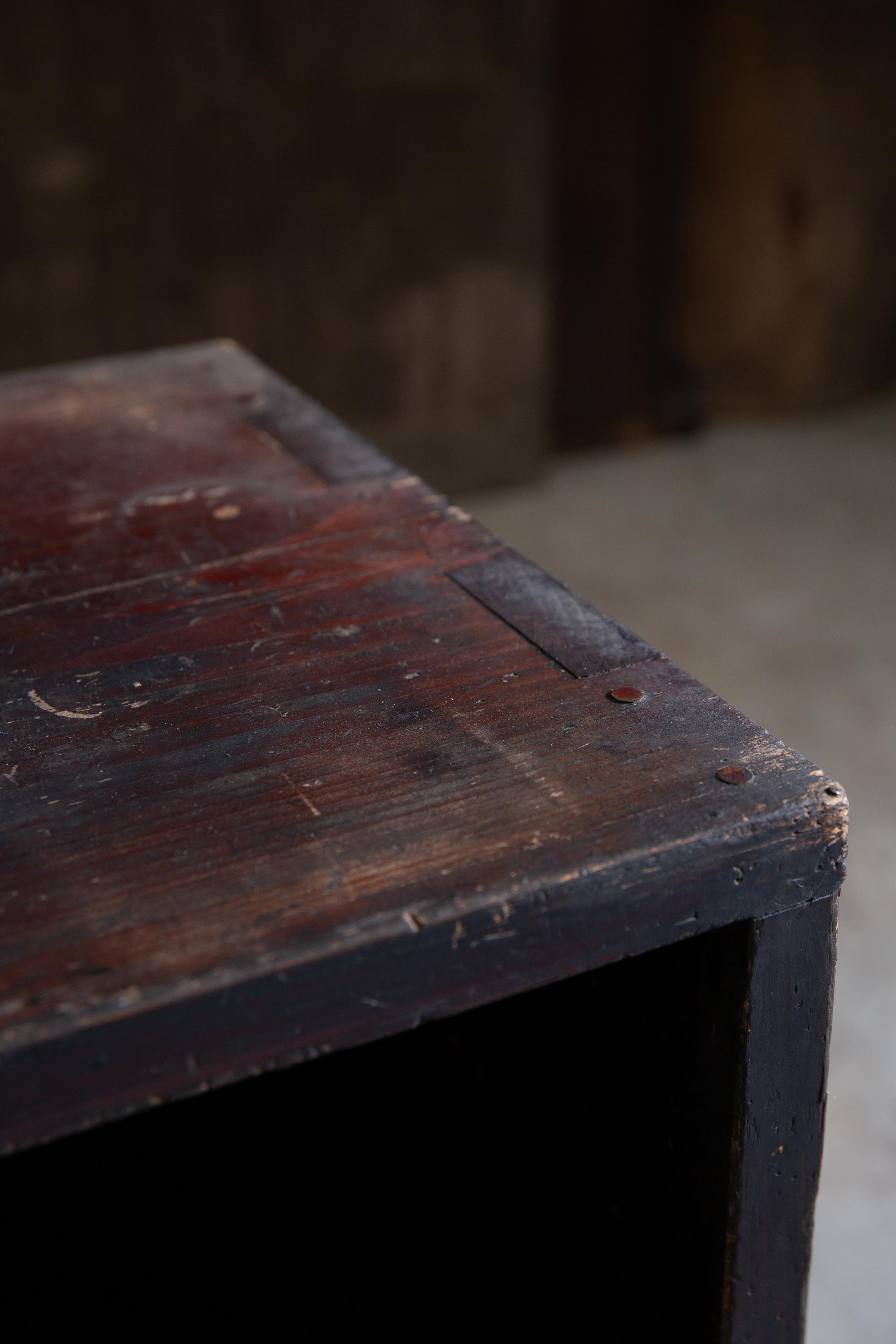 1870s-1900s Japonés antiguo Mizuya tansu pecho aparador wabi sabi primitivo en venta 11