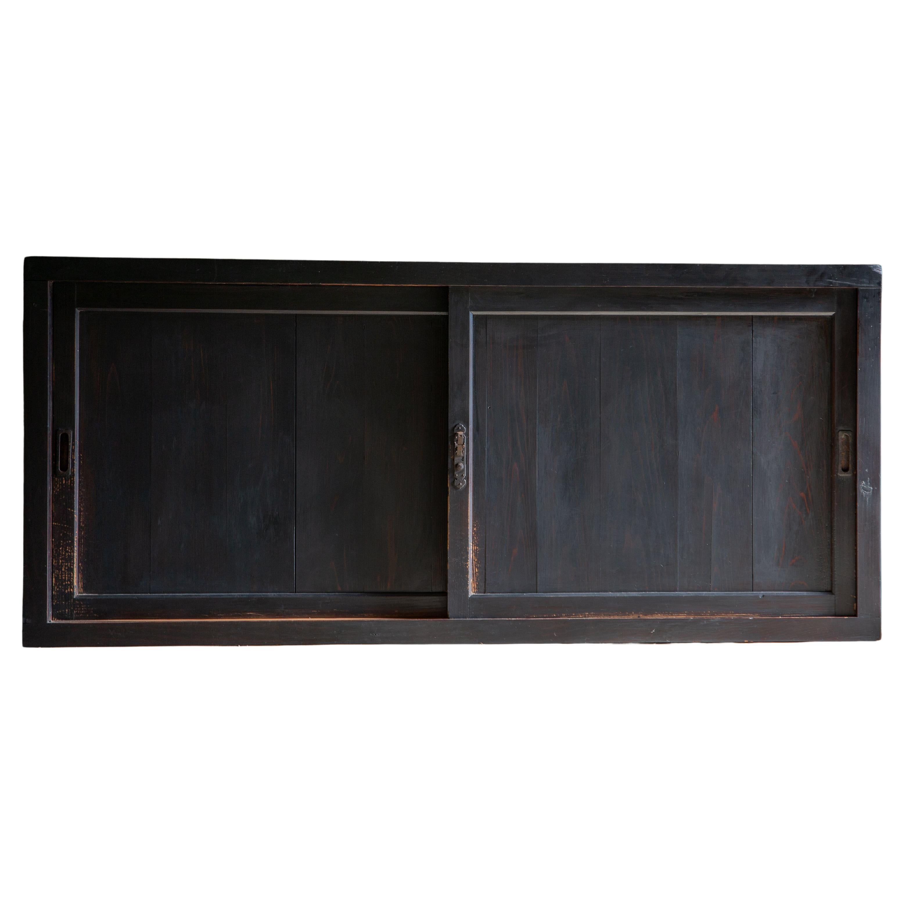 1870s-1900s Japanese antique Mizuya tansu chest sideboard wabi sabi primitive For Sale