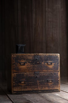 1870s-1900s wabi sabi Japanese antique mid tansu chest of drawers