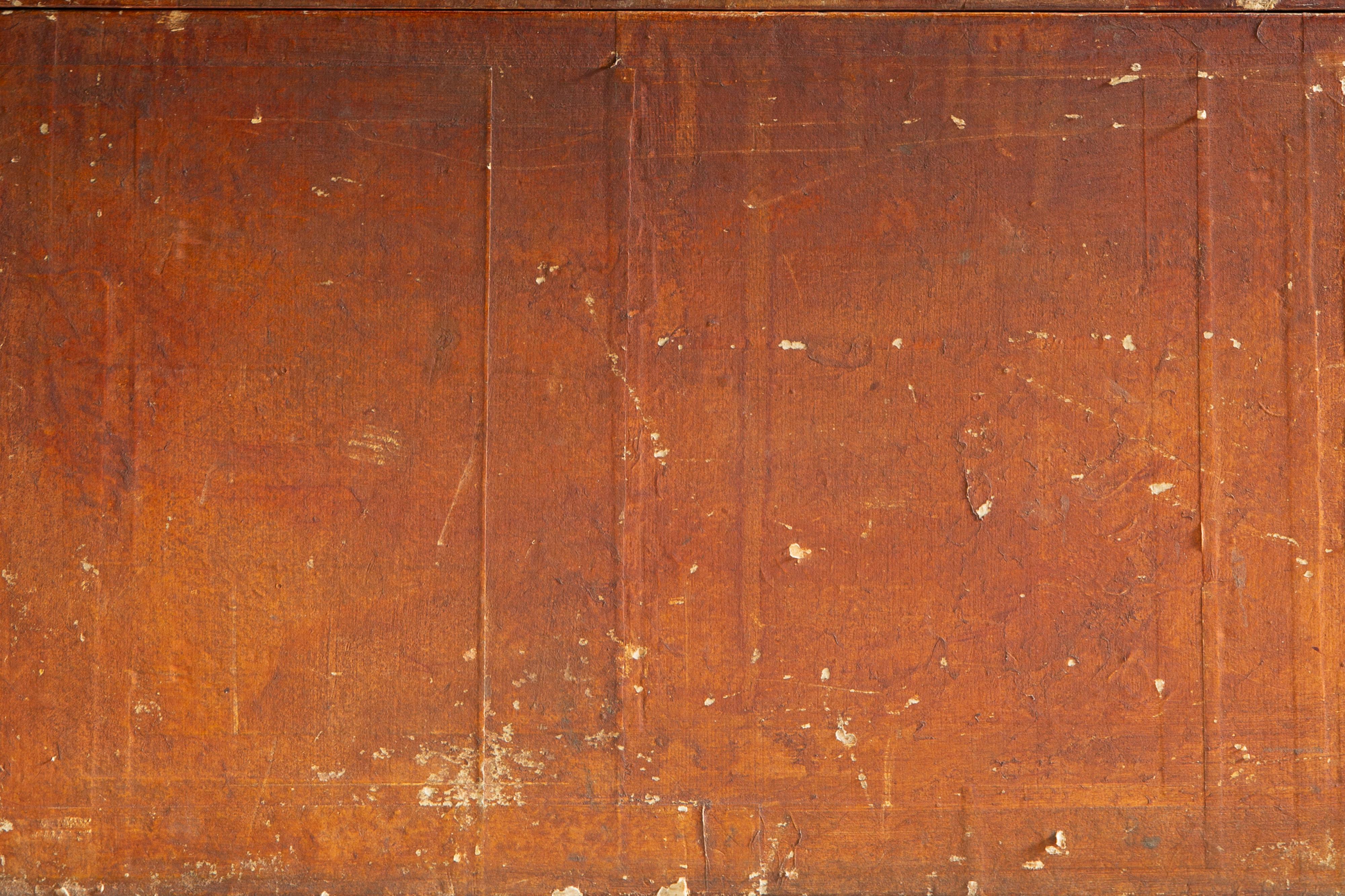 1870-1920 Giapponese Scatola antica in legno rivestita di carta wabi sabi primitivo Meiji in vendita 10