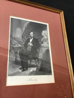 1870s Abraham Lincoln Steel Engraving by Alonzo Chappel