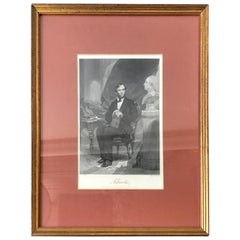 1870s Abraham Lincoln Steel Engraving by Alonzo Chappel