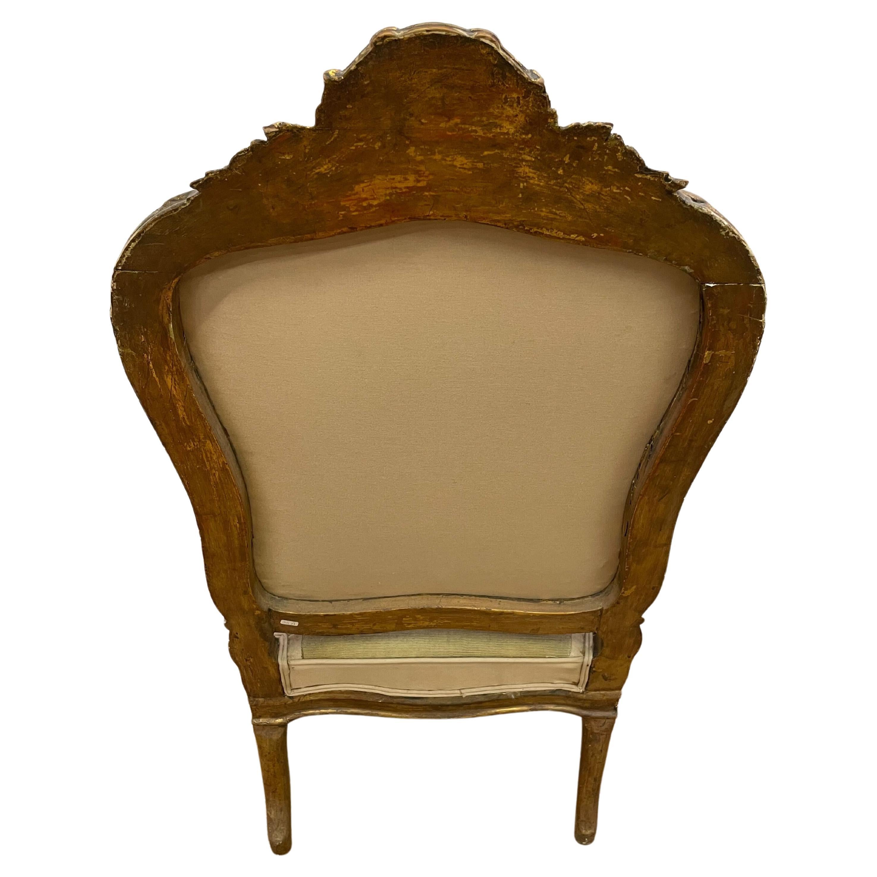 Ensemble de salon, banquette et fauteuils en bois doré français ancien d'Aubusson des années 1870 en vente 6