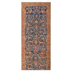 1870s Blue Multicolor Antique Persian Garrus Bijar Rug 8
10 "x23
8" Wool Carpet (tapis de laine)