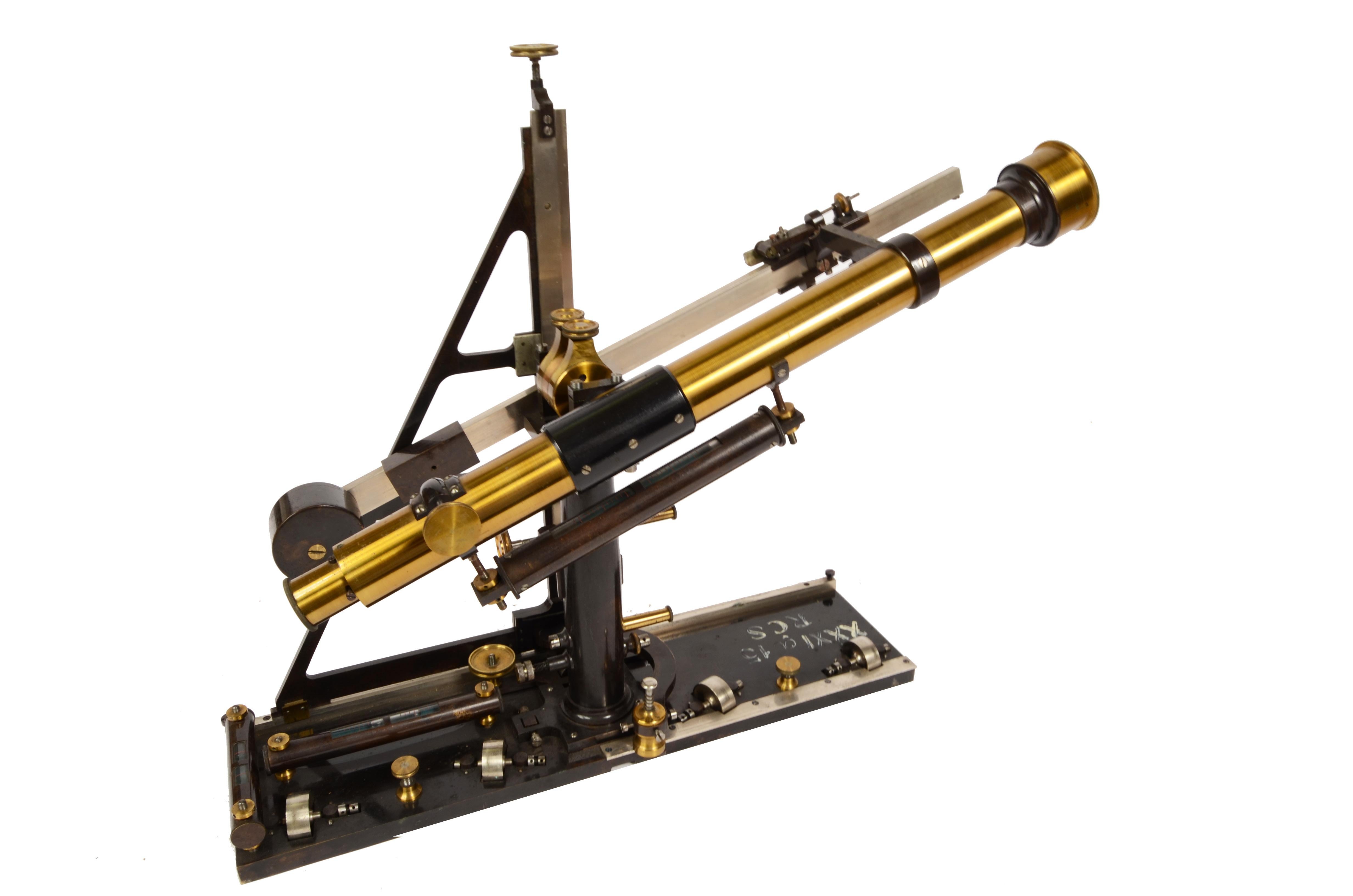 1870s Brass Cathetometer Signed G. Coradi Zurich Antique Scientific Instrument 6
